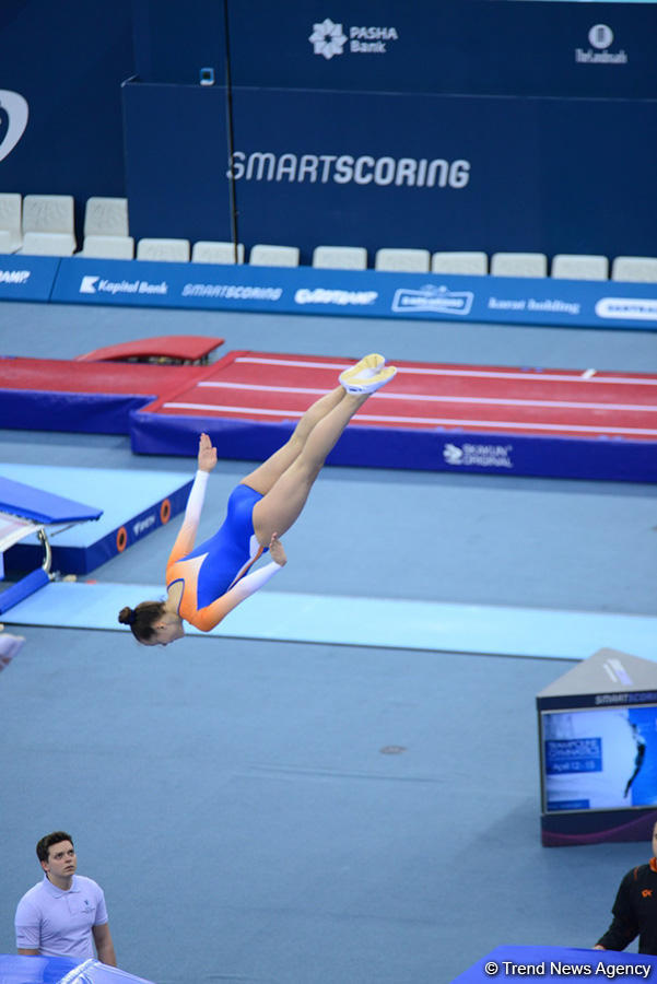 Стартовал третий день ЧЕ по прыжкам на батуте, двойном мини-батуте и акробатической дорожке в Баку (ФОТО)