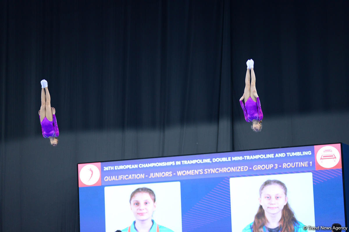 Стартовал третий день ЧЕ по прыжкам на батуте, двойном мини-батуте и акробатической дорожке в Баку (ФОТО)