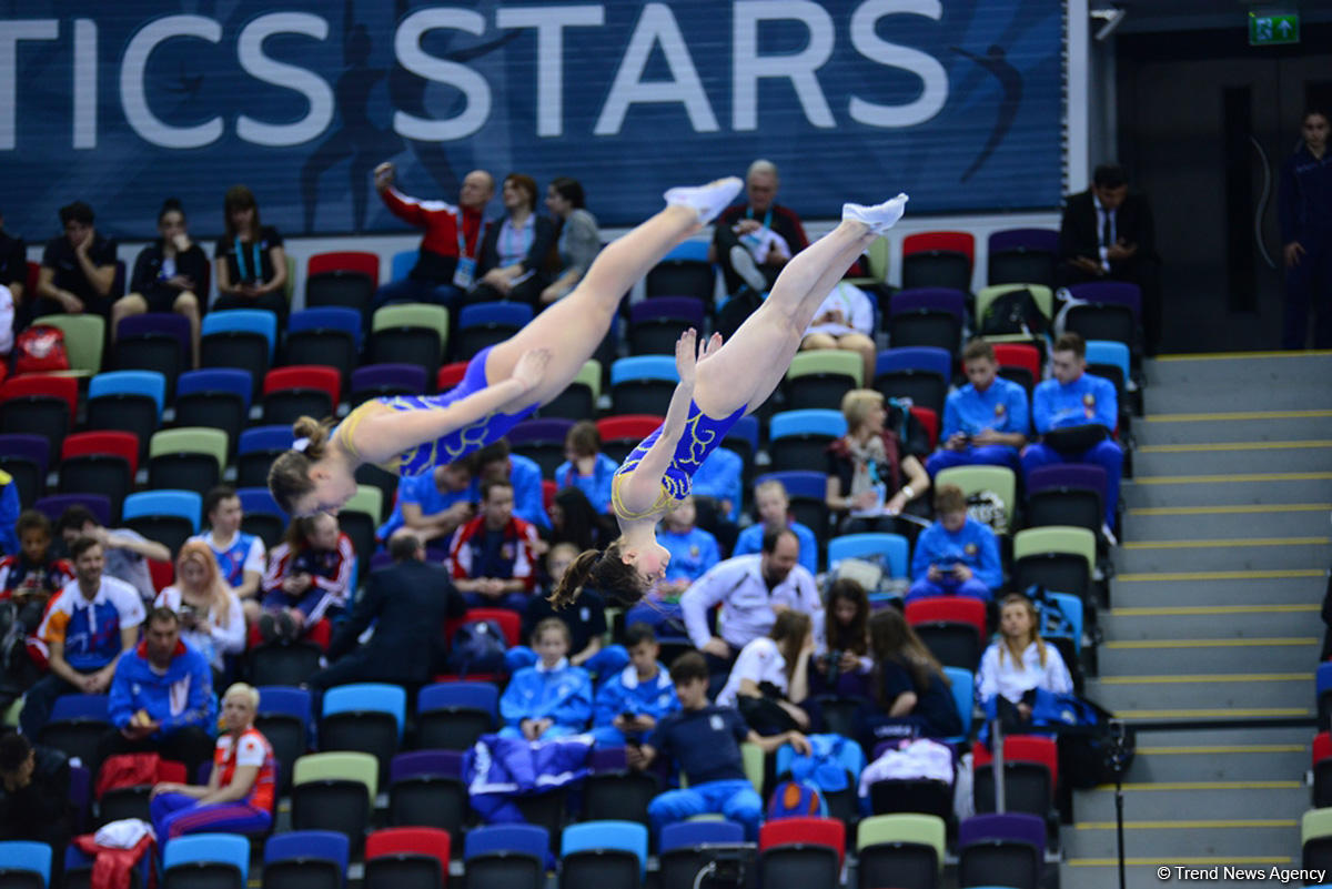 Стартовал третий день ЧЕ по прыжкам на батуте, двойном мини-батуте и акробатической дорожке в Баку (ФОТО)