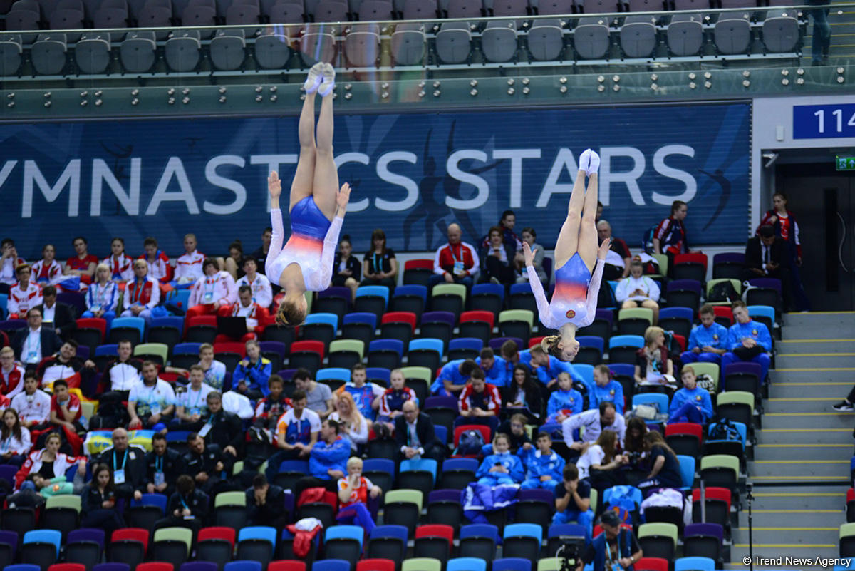 Стартовал третий день ЧЕ по прыжкам на батуте, двойном мини-батуте и акробатической дорожке в Баку (ФОТО)