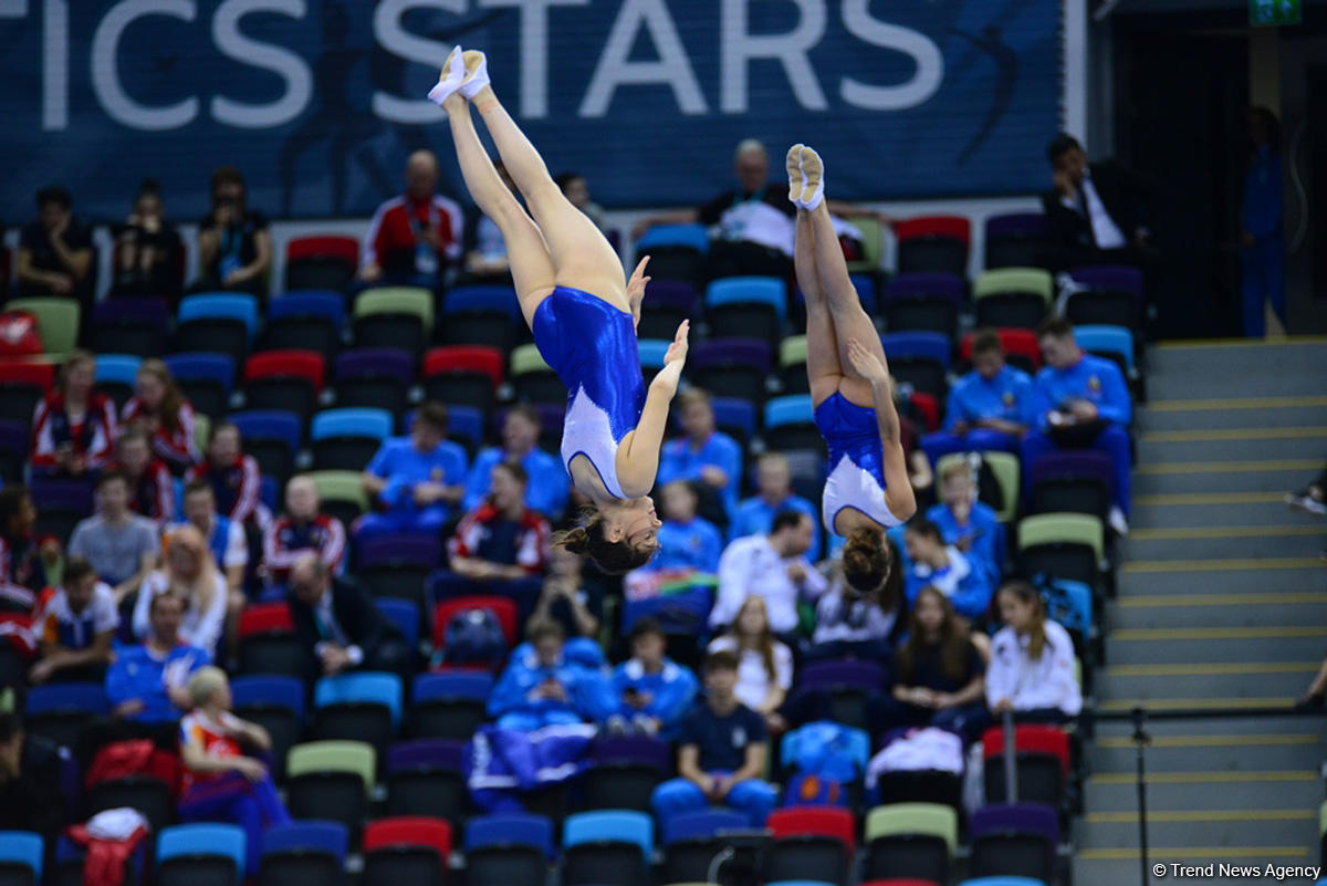 Стартовал третий день ЧЕ по прыжкам на батуте, двойном мини-батуте и акробатической дорожке в Баку (ФОТО)