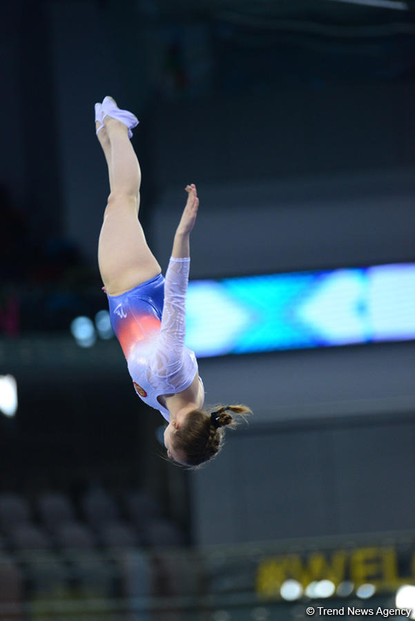 Стартовал третий день ЧЕ по прыжкам на батуте, двойном мини-батуте и акробатической дорожке в Баку (ФОТО)