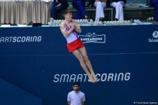 В Баку стартовал четвертый  день соревнований XXVI Чемпионата Европы по прыжкам на батуте, двойном мини-батуте и акробатической дорожке (ФОТО)