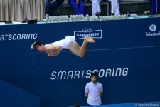 В Баку стартовал четвертый  день соревнований XXVI Чемпионата Европы по прыжкам на батуте, двойном мини-батуте и акробатической дорожке (ФОТО)