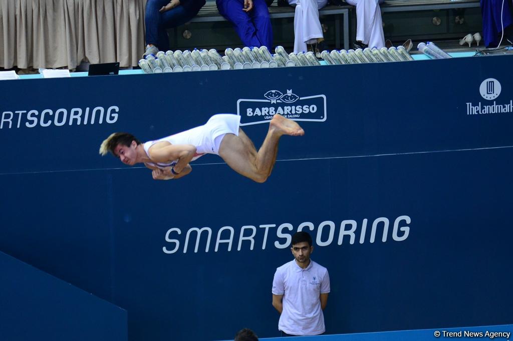 В Баку стартовал четвертый  день соревнований XXVI Чемпионата Европы по прыжкам на батуте, двойном мини-батуте и акробатической дорожке (ФОТО)