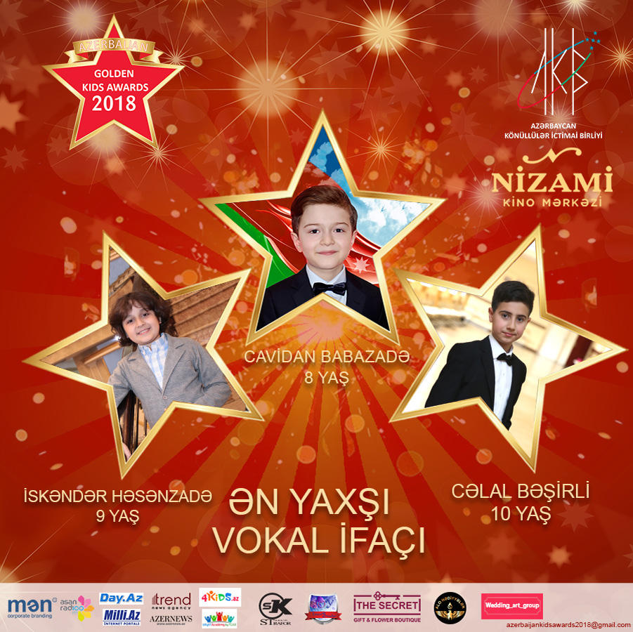 Названы первые номинанты проекта Azerbaijan Golden Kids Awards 2018 (ФОТО)