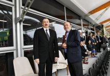 Президент Ильхам Алиев и его супруга Мехрибан Алиева наблюдали за основной гонкой Гран-при Азербайджана Формулы 1 (ФОТО)