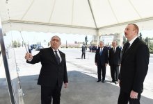 Президент Ильхам Алиев принял участие в открытии участка автодороги Xaчмаз-Худат (ФОТО)