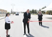 Президент Ильхам Алиев принял участие в открытии участка автодороги Xaчмаз-Худат (ФОТО)