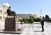 Президент Ильхам Алиев прибыл в Хачмазский район (ФОТО)