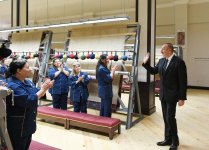 Президент Ильхам Алиев принял участие в открытии Хачмазского филиала ОАО «Азерхалча» (ФОТО)