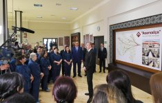 Президент Ильхам Алиев принял участие в открытии Хачмазского филиала ОАО «Азерхалча» (ФОТО)