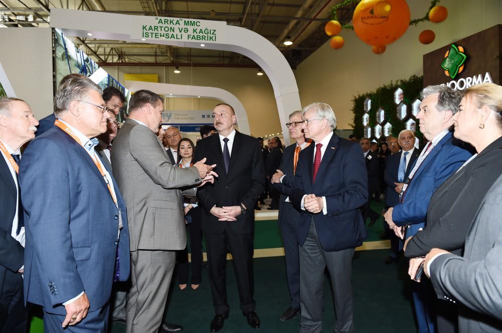 Президент Ильхам Алиев ознакомился с XXIV Азербайджанской международной продовольственной выставкой (ФОТО)
