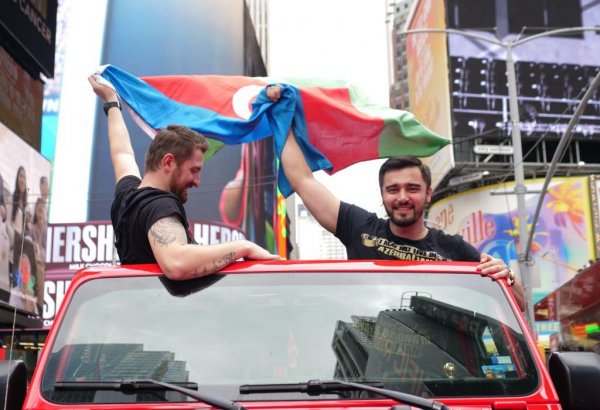 В Нью-Йорке прошел автопробег – флаги Азербайджана, номерные знаки "Баку", "Агдам"…(ФОТО)