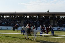 Верхом на лошадях со специальной клюшкой - победители Национального фестиваля конного спорта в Азербайджане  (ФОТО)