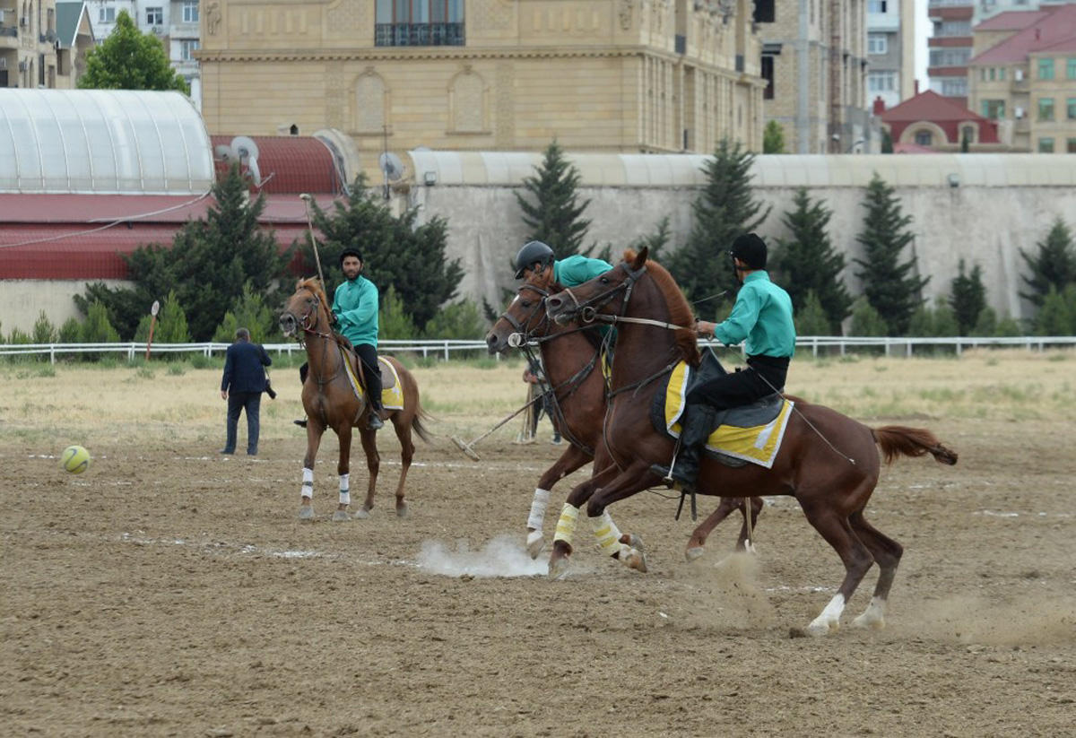 Верхом на лошадях со специальной клюшкой - победители Национального фестиваля конного спорта в Азербайджане  (ФОТО)
