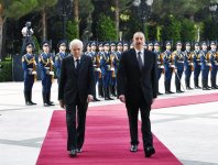 В Баку состоялась церемония официальной встречи Президента Италии (ФОТО)