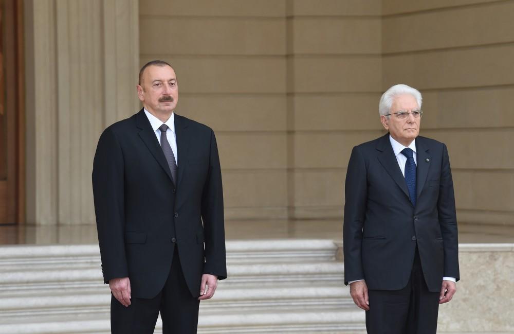 В Баку состоялась церемония официальной встречи Президента Италии (ФОТО)