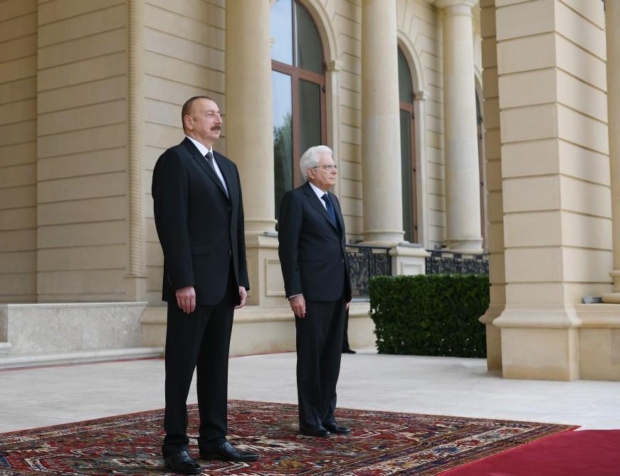 В Баку состоялась церемония официальной встречи Президента Италии (ФОТО)