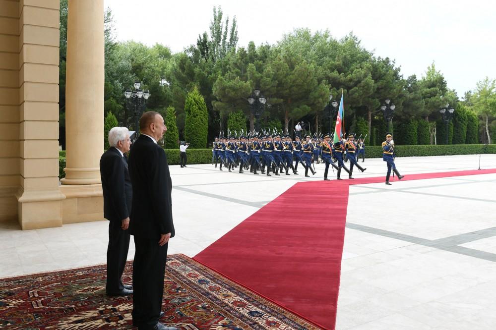 В Баку состоялась церемония официальной встречи Президента Италии (ФОТО)