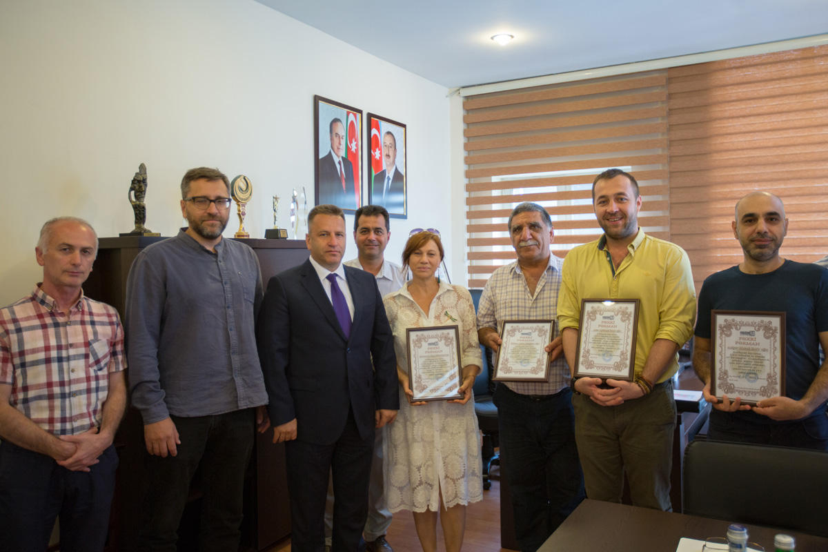 Корреcпондент Trend награжден "Нариманфильм" за пропаганду азербайджанского кинематографа (ФОТО)