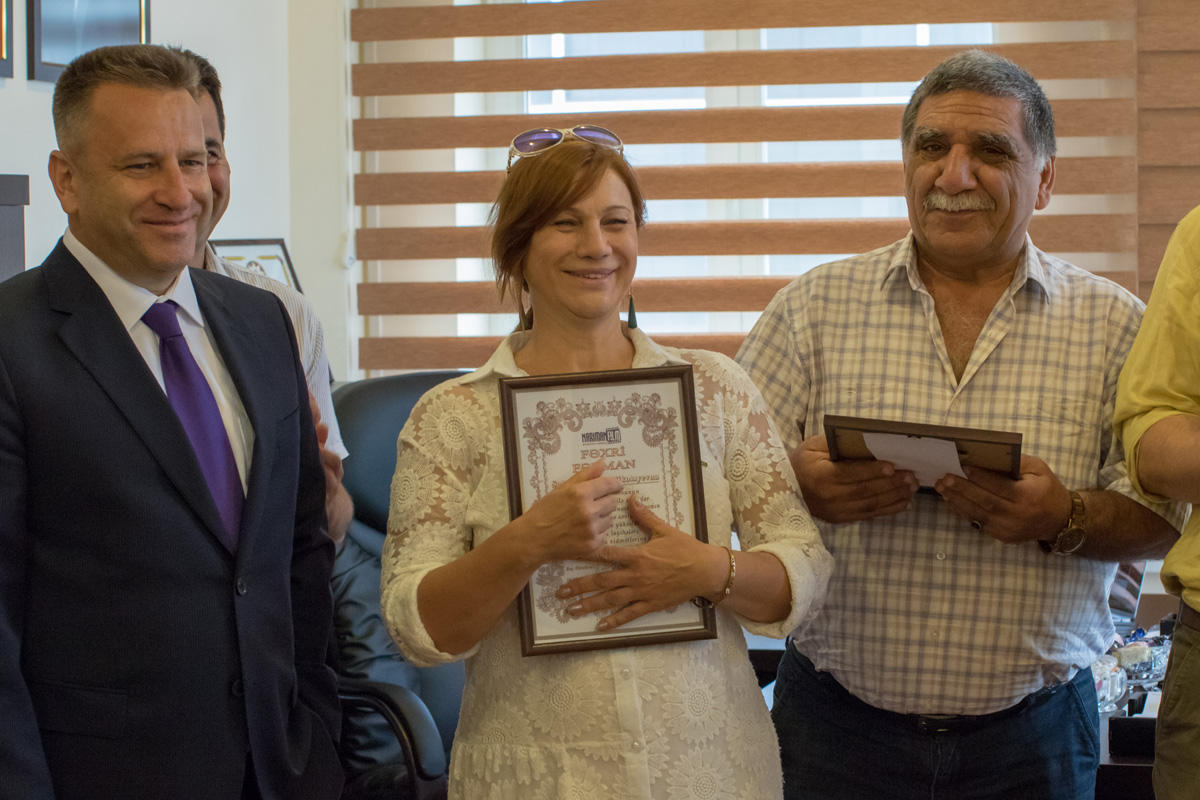 Корреcпондент Trend награжден "Нариманфильм" за пропаганду азербайджанского кинематографа (ФОТО)