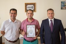 Корреcпондент Trend награжден "Нариманфильм" за пропаганду азербайджанского кинематографа (ФОТО)