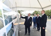 Президент Ильхам Алиев принял участие в открытии автодороги в Масаллы (ФОТО)