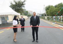 Президент Ильхам Алиев принял участие в открытии автодороги в Масаллы (ФОТО)