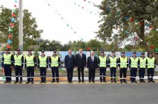 Президент Ильхам Алиев принял участие в открытии автодороги в Масаллы (ФОТО)