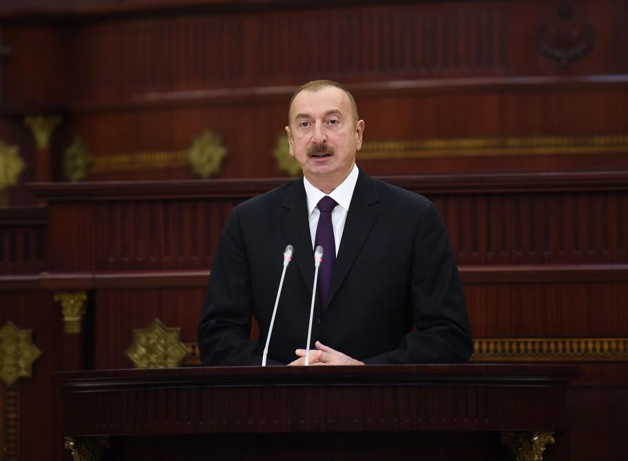 Президент Ильхам Алиев: Парламенту Азербайджана принадлежит огромная роль в осуществлении нашей политики, связанной с демократическим развитием