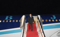 Президент Ильхам Алиев прибыл с визитом в Таджикистан (ФОТО)