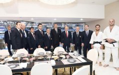 Президент и Первый вице-президент Азербайджана, президенты России и Монголии наблюдали за смешанными командными соревнованиями ЧМ по дзюдо в Баку (ФОТО)
