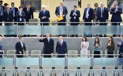 Президент и Первый вице-президент Азербайджана, президенты России и Монголии наблюдали за смешанными командными соревнованиями ЧМ по дзюдо в Баку (ФОТО)