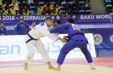 Президент и Первый вице-президент Азербайджана, президенты России и Монголии наблюдали за смешанными командными соревнованиями ЧМ по дзюдо в Баку (ФОТО)