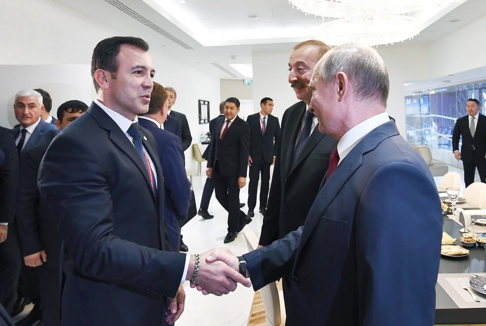 Президент и Первый вице-президент Азербайджана, президенты России и Монголии наблюдали за смешанными командными соревнованиями ЧМ по дзюдо в Баку (ФОТО)