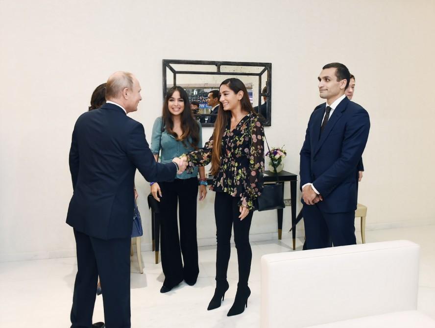 Президент и Первый вице-президент Азербайджана, президенты России и Монголии наблюдали за смешанными командными соревнованиями ЧМ по дзюдо в Баку (ФОТО)