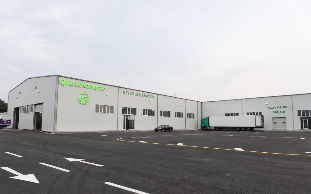 Президент Ильхам Алиев и Первая леди Мехрибан Алиева приняли участие в открытии завода ООО «Губаэкоаграр» (ФОТО)