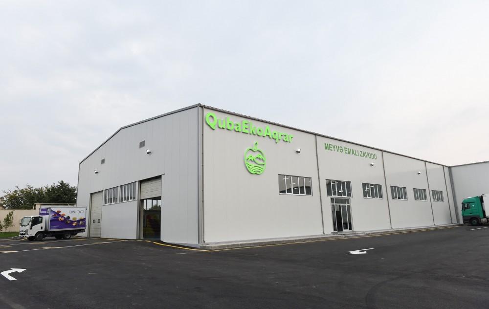 Президент Ильхам Алиев и Первая леди Мехрибан Алиева приняли участие в открытии завода ООО «Губаэкоаграр» (ФОТО)