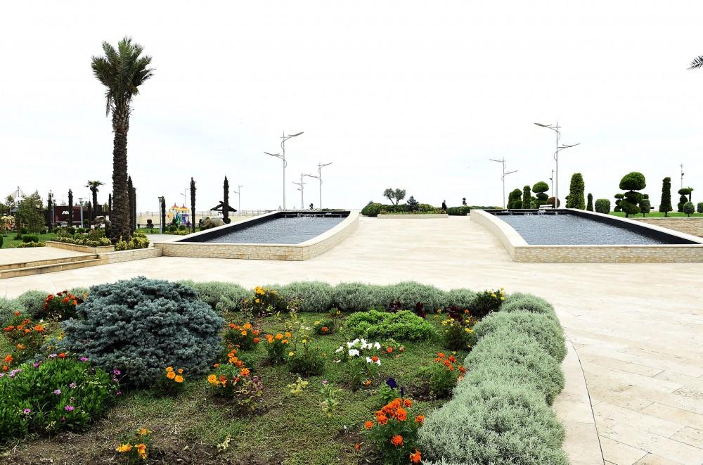 Президент Ильхам Алиев ознакомился с условиями, созданными в комплексе приморского парка-бульвара в Астаре (ФОТО)