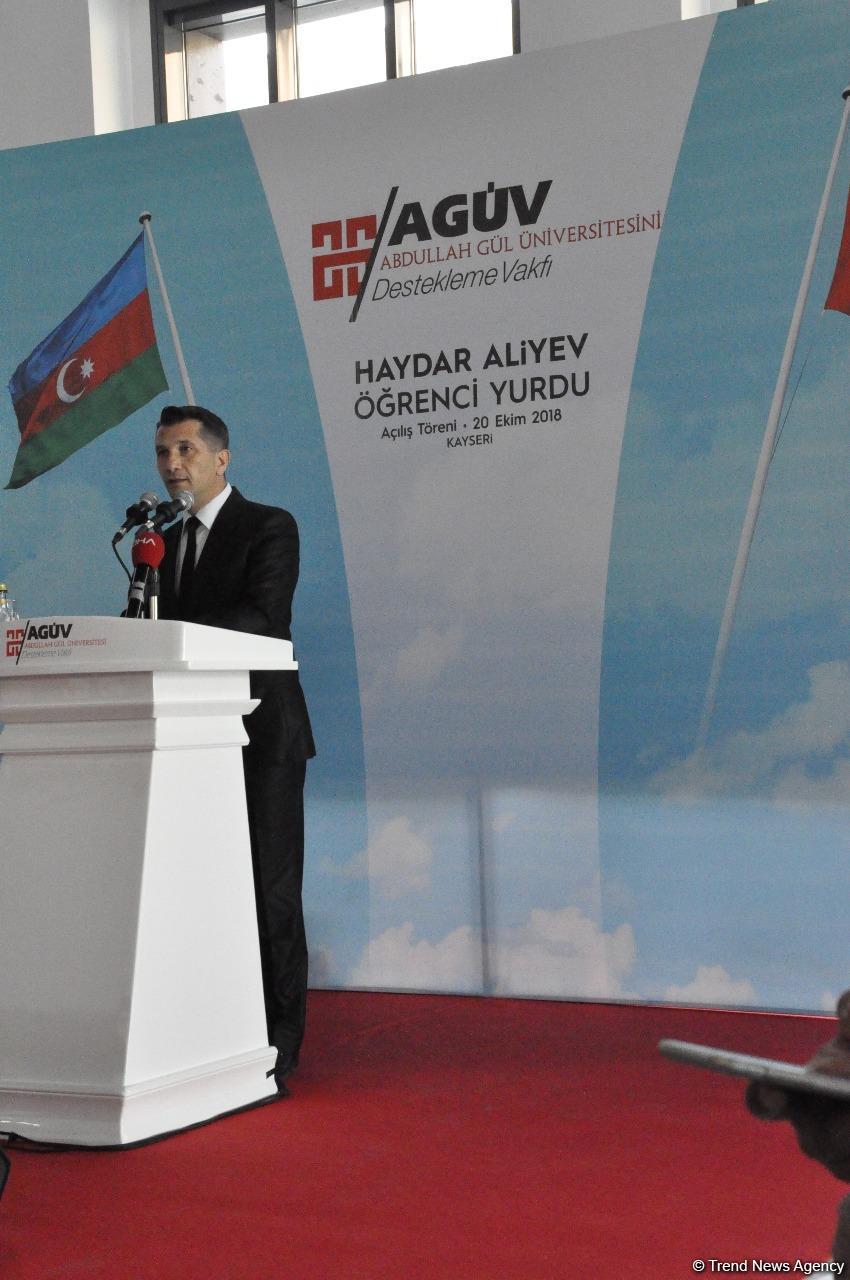 В Кайсери при поддержке Фонда Гейдара Алиева состоялось открытие студенческого общежития имени общенационального лидера Гейдара Алиева
 (ФОТО)