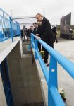 Президент Ильхам Алиев принял участие в церемонии открытия нового канала-притока реки Араз (ФОТО)