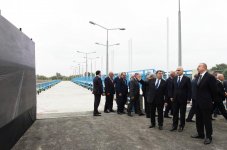 Президент Ильхам Алиев принял участие в церемонии открытия нового канала-притока реки Араз (ФОТО)