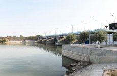 Президент Ильхам Алиев принял участие в церемонии открытия нового канала-притока реки Араз (ФОТО)