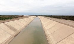 Президент Ильхам Алиев принял участие в церемонии открытия нового канала-притока реки Араз (ФОТО)