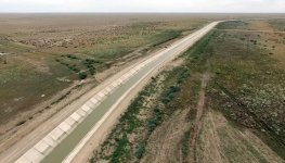 Президент Ильхам Алиев принял участие в церемонии открытия нового канала-притока реки Араз (ФОТО)