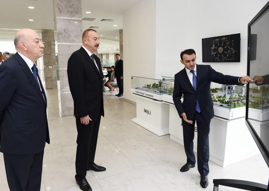 Президент Ильхам Алиев принял участие в открытии комплекса “ASAN Həyat” в Имишли (ФОТО)