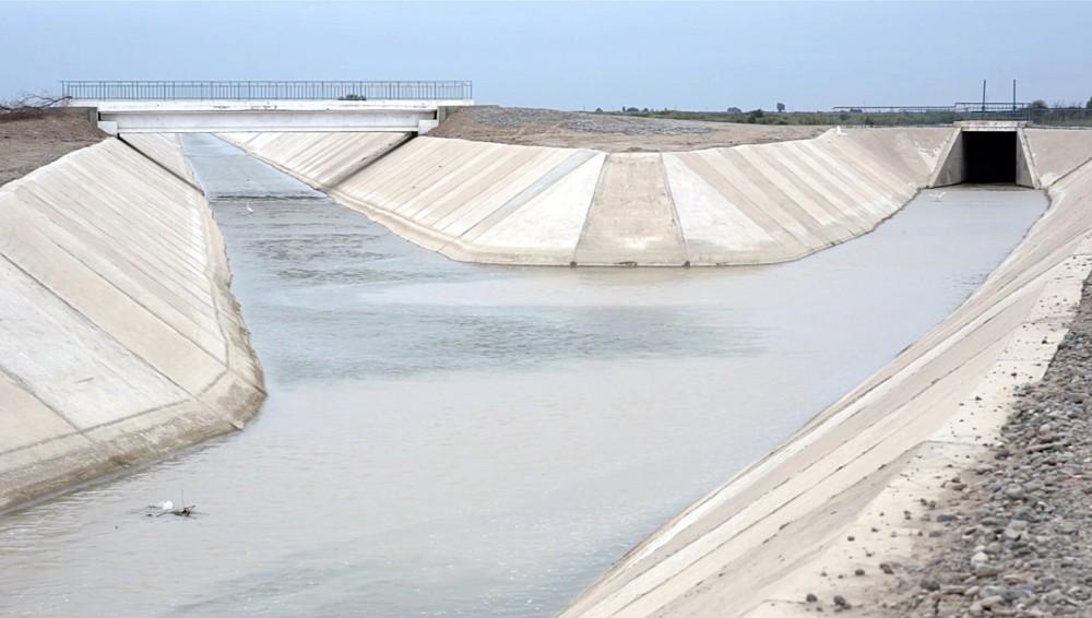 Президент Ильхам Алиев принял участие в церемонии открытия нового канала-притока реки Араз (ФОТО)