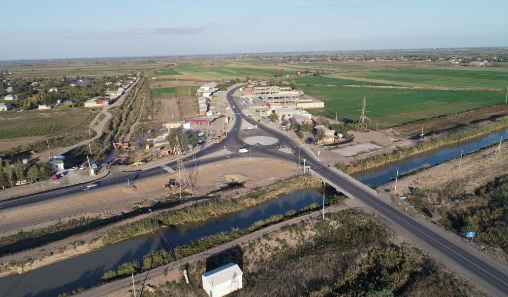 Президент Ильхам Алиев принял участие в открытии части автодороги Мингячевир-Бахрамтепе (ФОТО)