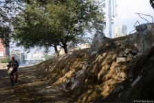 В ИВ района сообщили о ситуации на Зыхском шоссе в Баку после оползня (ФОТО/ВИДЕО)